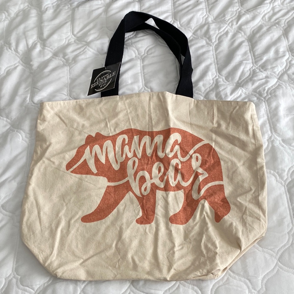 Mama Bear Reusable Tote Bag 🐻🤎